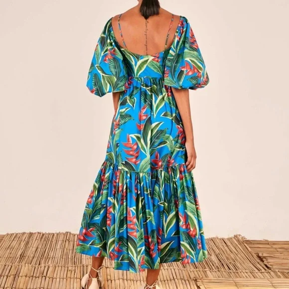 Anthropologie FARM Rio Dream Garden Midi Dress - Picture 3 of 10